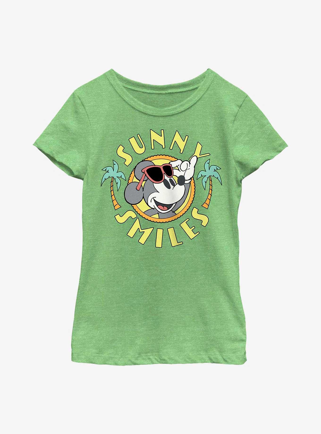 Disney Mickey Mouse Sunny Smiles Youth Girls T-Shirt, GRN APPLE, hi-res