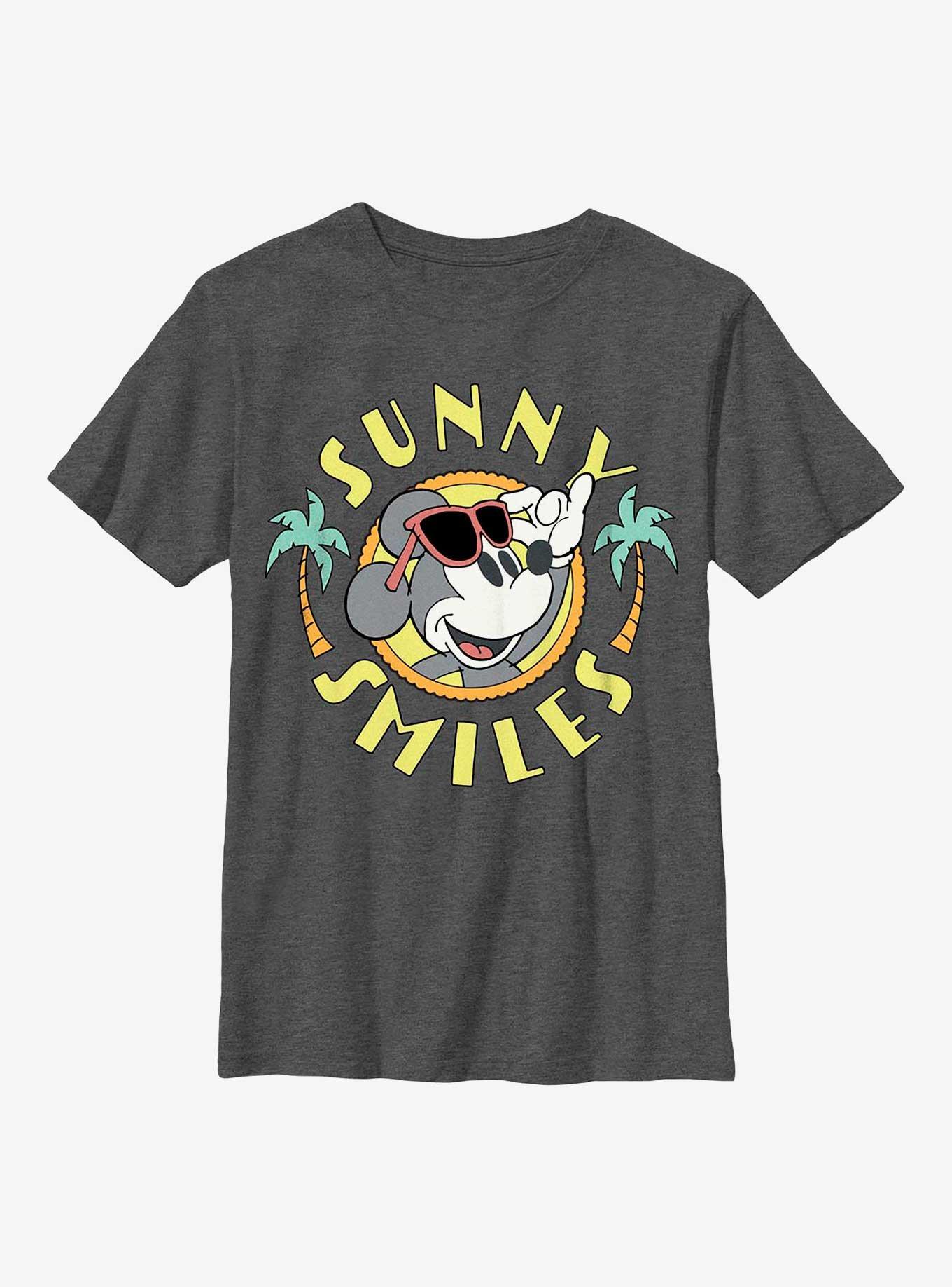 Disney Mickey Mouse Sunny Smiles Youth T-Shirt, CHAR HTR, hi-res