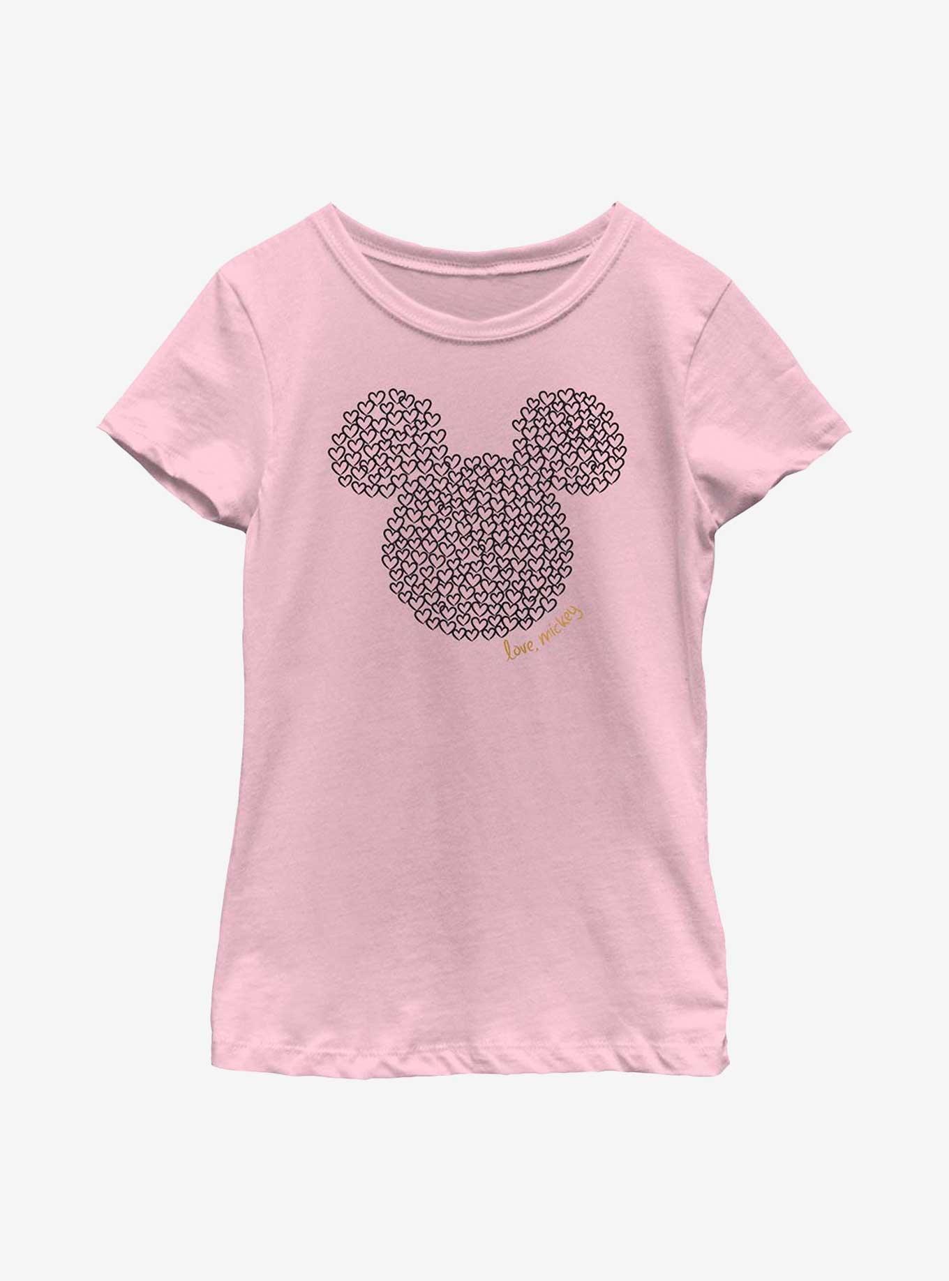 Disney Mickey Mouse Hearts Love, Mickey Youth Girls T-Shirt, , hi-res