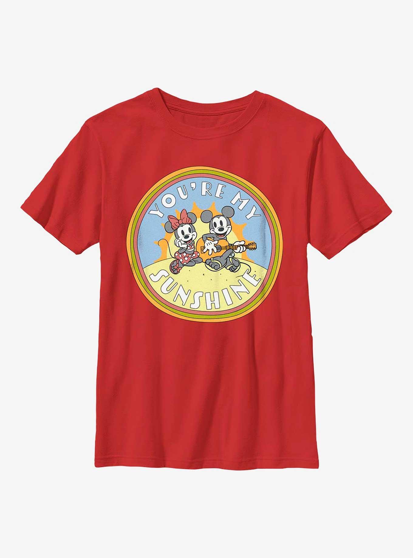 Disney Mickey Mouse You're My Sunshine Youth T-Shirt, RED, hi-res