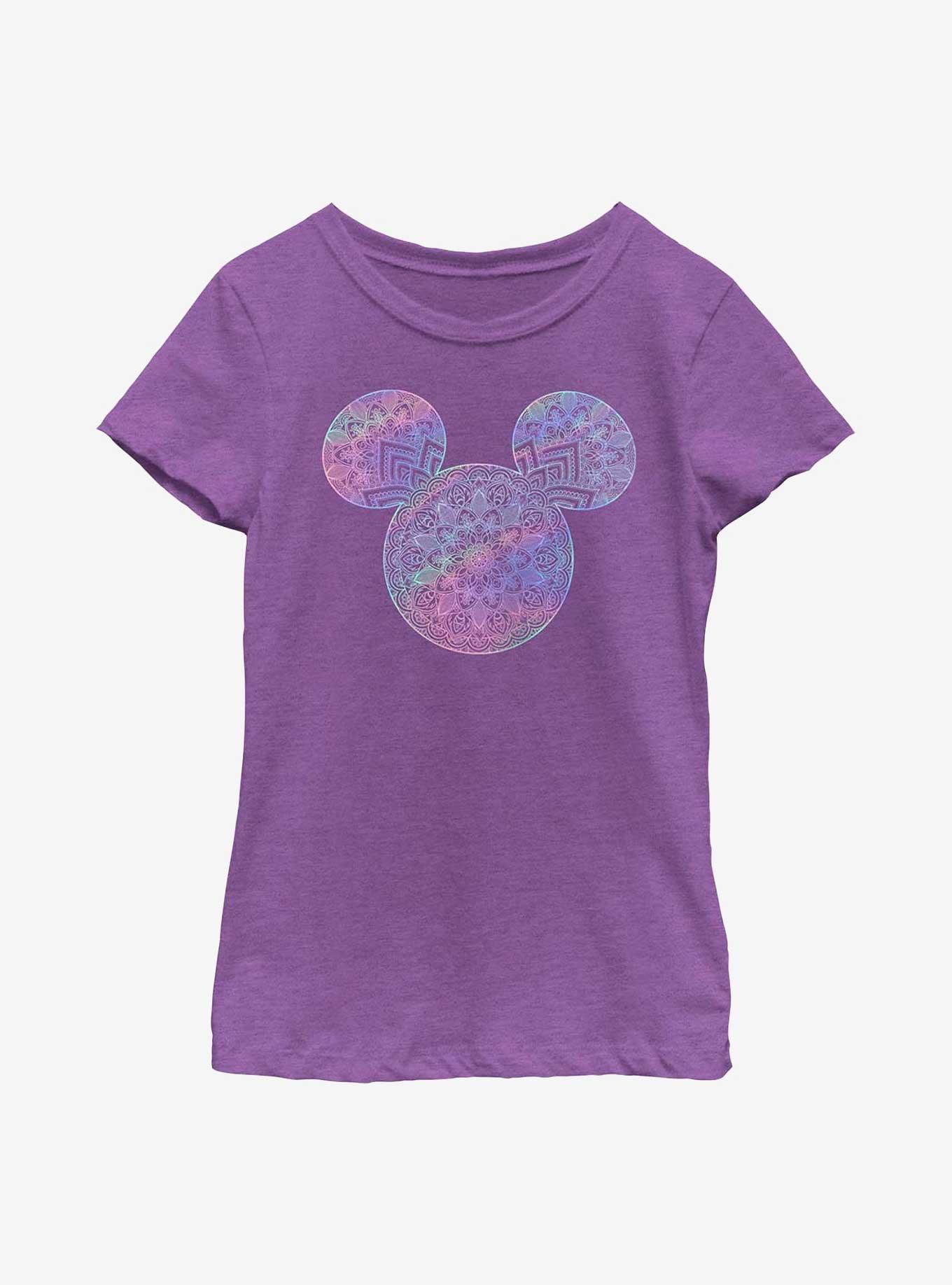 Disney Mickey Mouse Mandala Fill Youth Girls T-Shirt, , hi-res