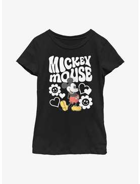 Disney Mickey Mouse Groovy And Flowers Youth Girls T-Shirt, , hi-res