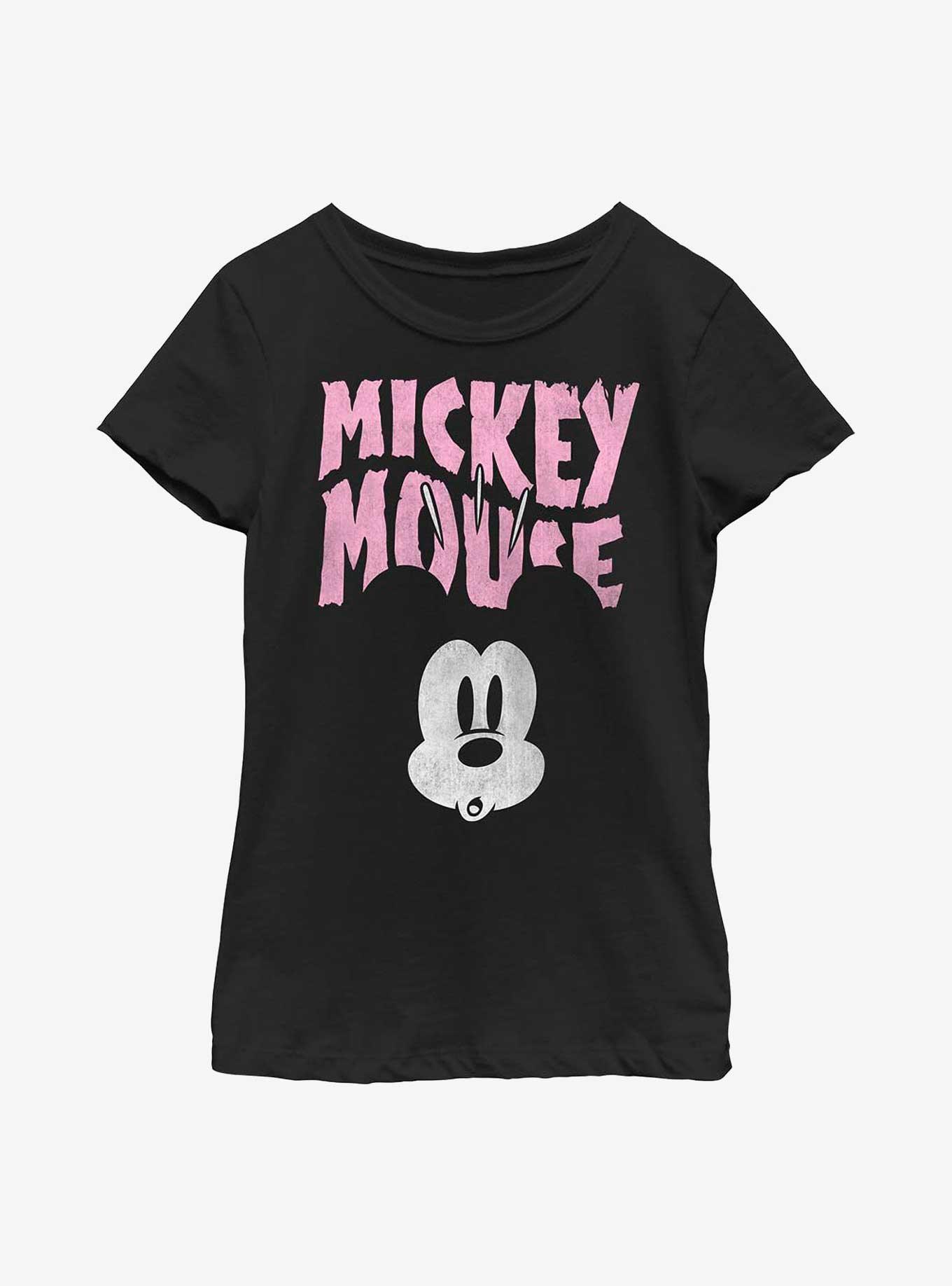 Disney Mickey Mouse Scared Mickey Face Youth Girls T-Shirt, , hi-res