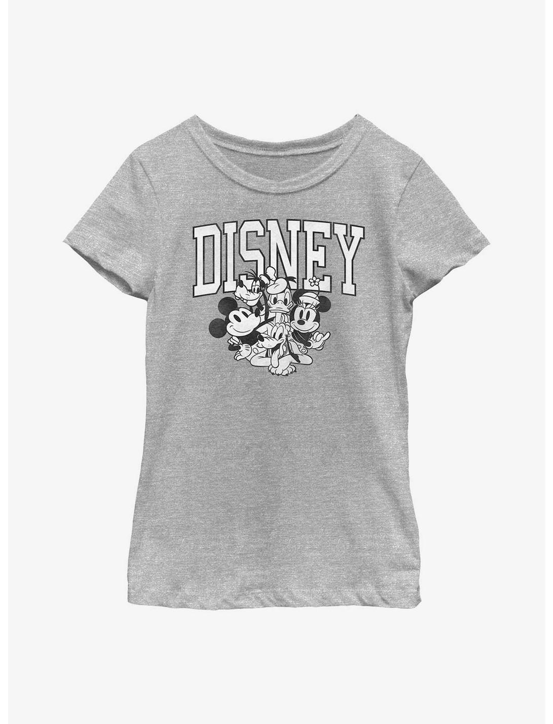 Disney Mickey Mouse Classic Group Youth Girls T-Shirt, ATH HTR, hi-res