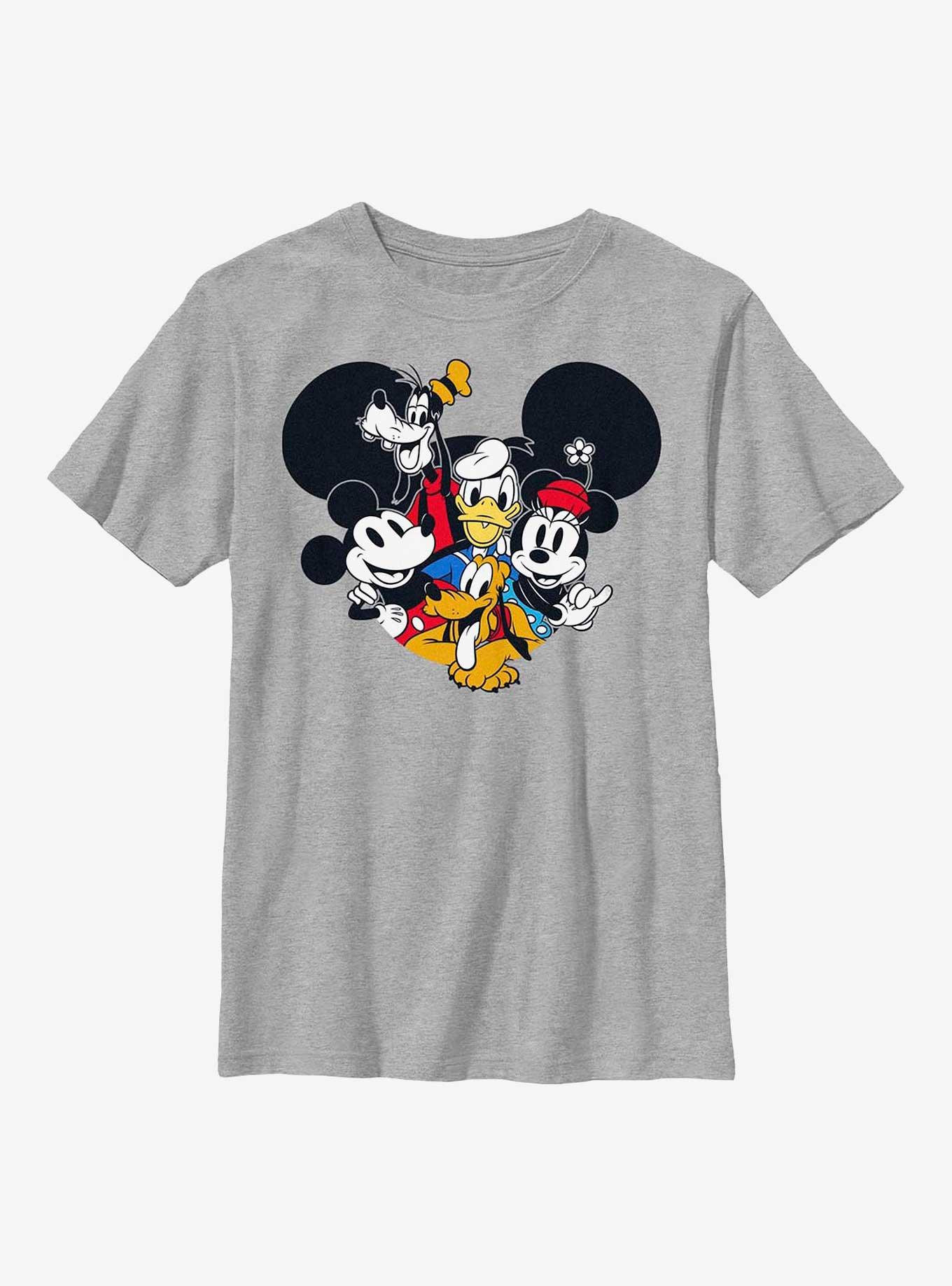 Disney Mickey Mouse Characters Grouped Together Youth T-Shirt, , hi-res