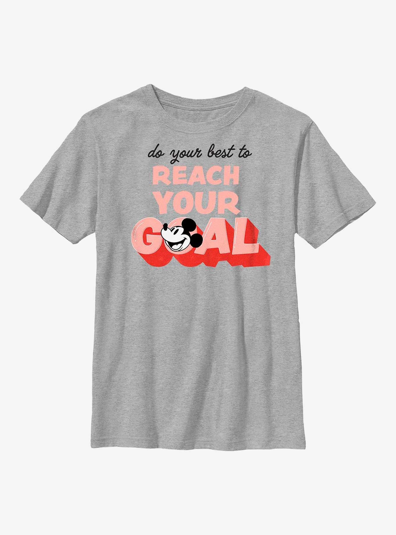 Disney Mickey Mouse Do Your Best Reach Your Goal Youth T-Shirt, , hi-res