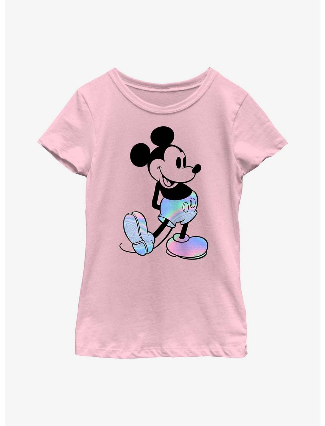 Disney Mickey Mouse Groovy Portrait Youth Girls T-Shirt, PINK, hi-res