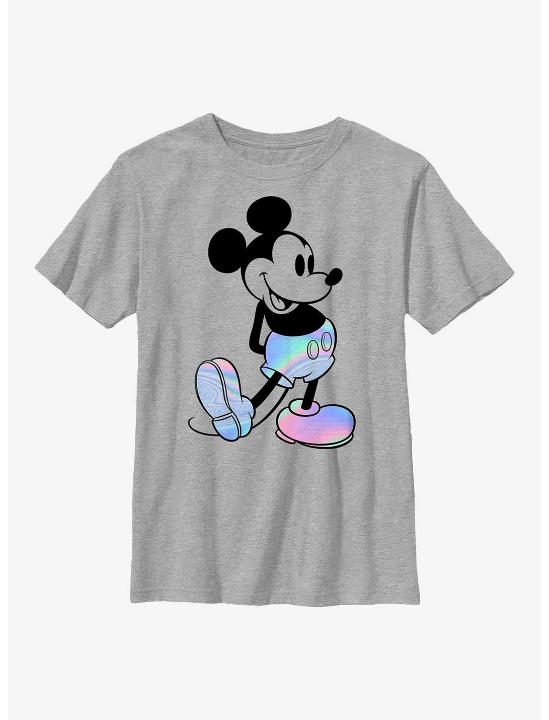 Disney Mickey Mouse Groovy Portrait Youth T-Shirt, ATH HTR, hi-res
