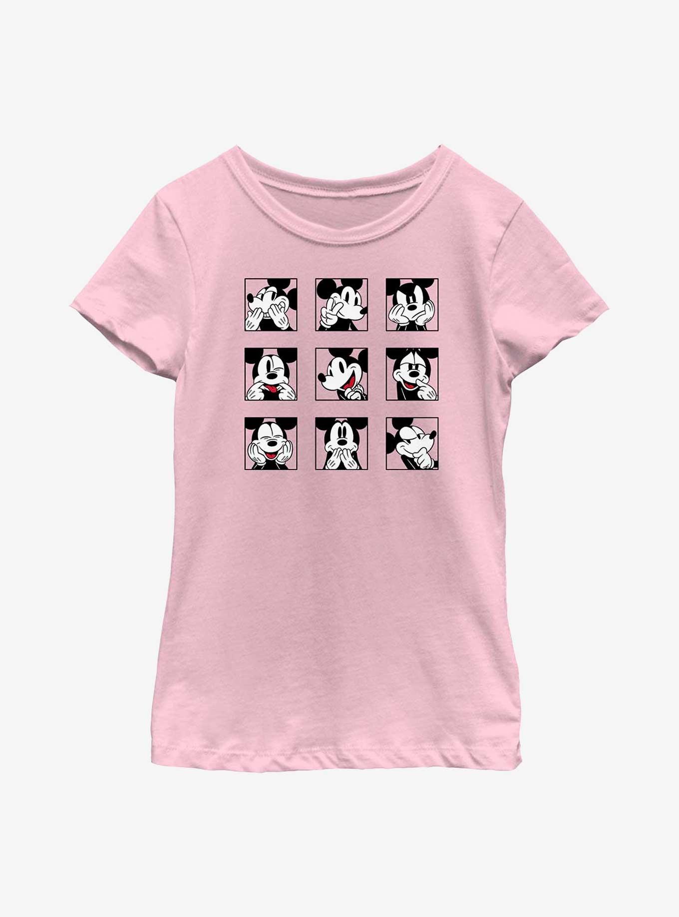 Disney Mickey Mouse Grid Expressions Youth Girls T-Shirt, , hi-res