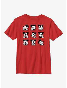 Disney Mickey Mouse Grid Expressions Youth T-Shirt, , hi-res