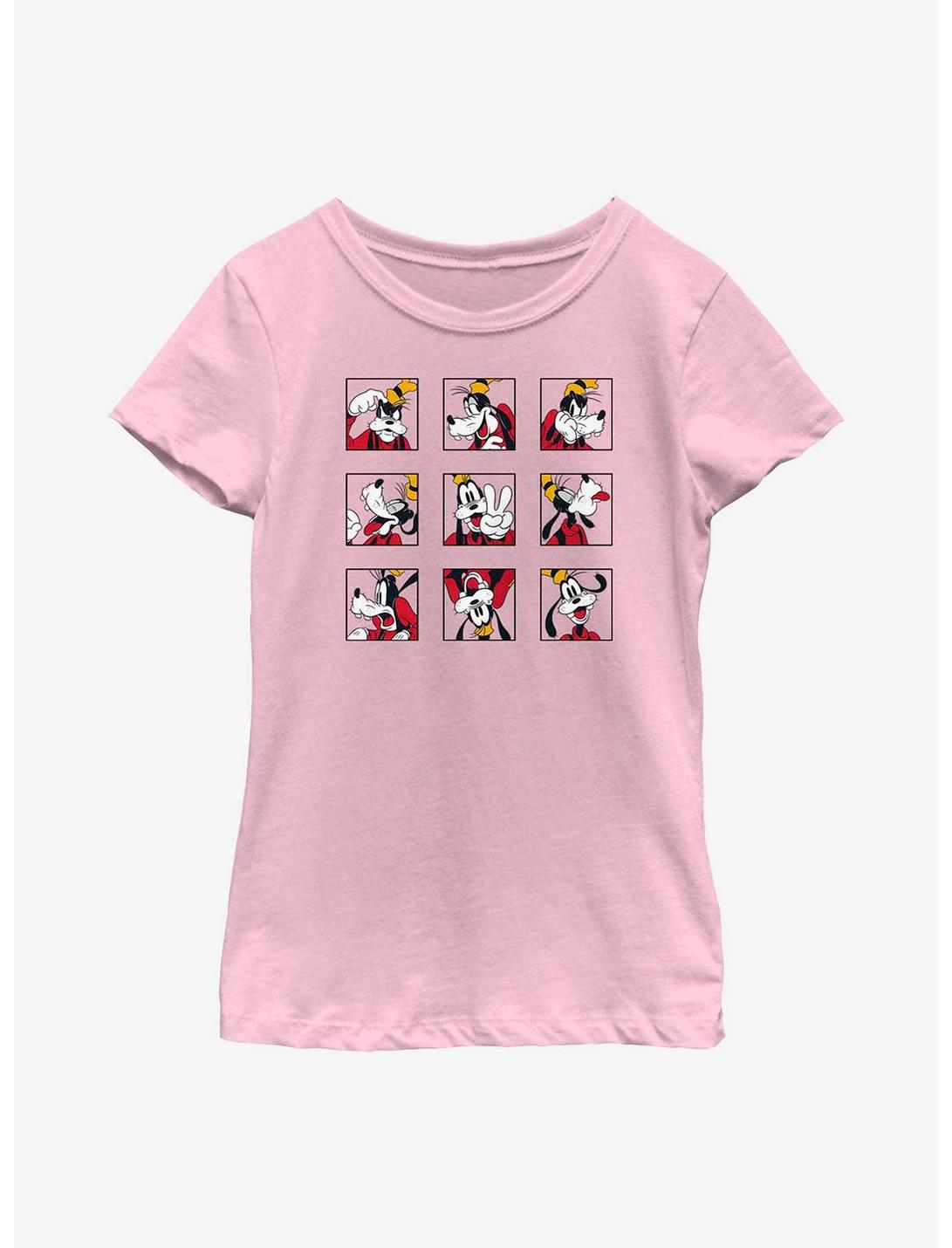 Disney Goofy Grid Expressions Youth Girls T-Shirt, PINK, hi-res