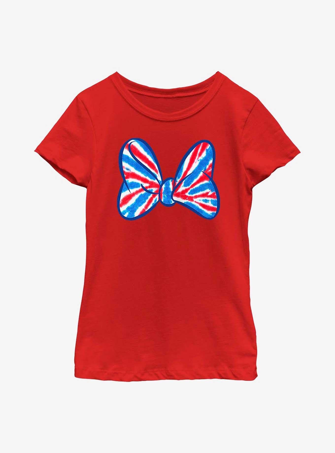 Disney Minnie Mouse Americana Bow Youth Girls T-Shirt, , hi-res