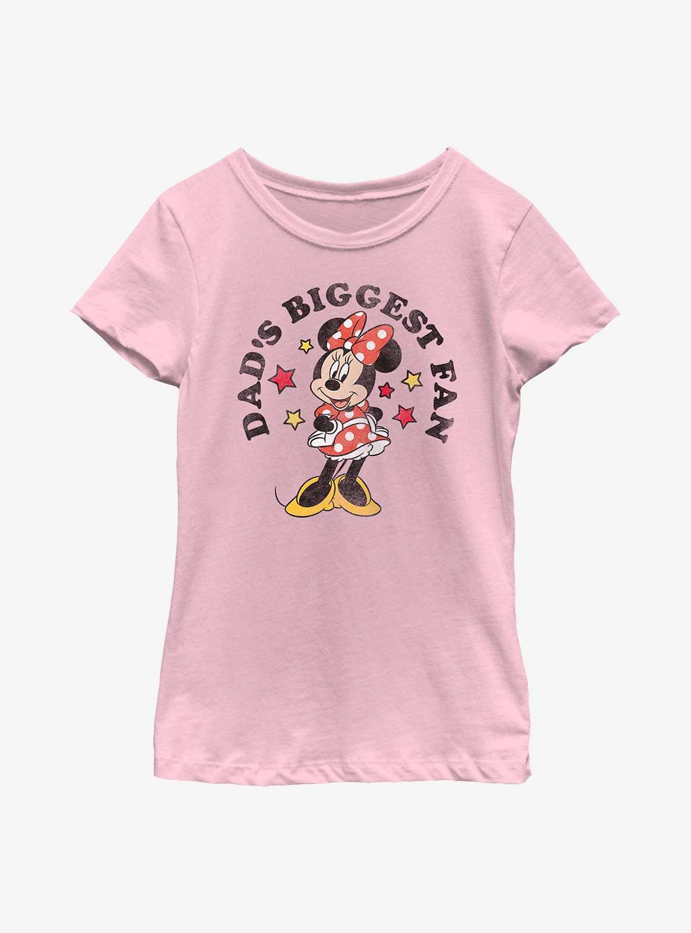 Disney Minnie Mouse Dad's Biggest Fan Youth Girls T-Shirt, , hi-res