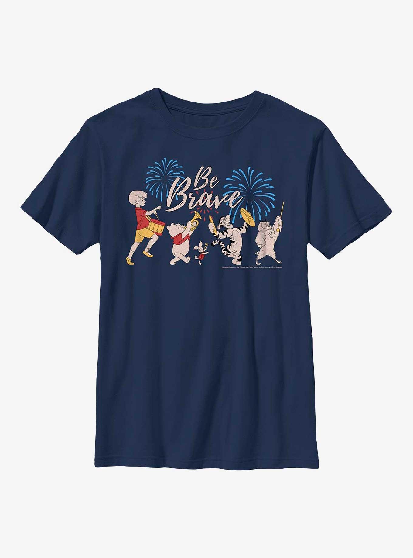 Disney Winnie The Pooh Be Brave Youth T-Shirt, NAVY, hi-res