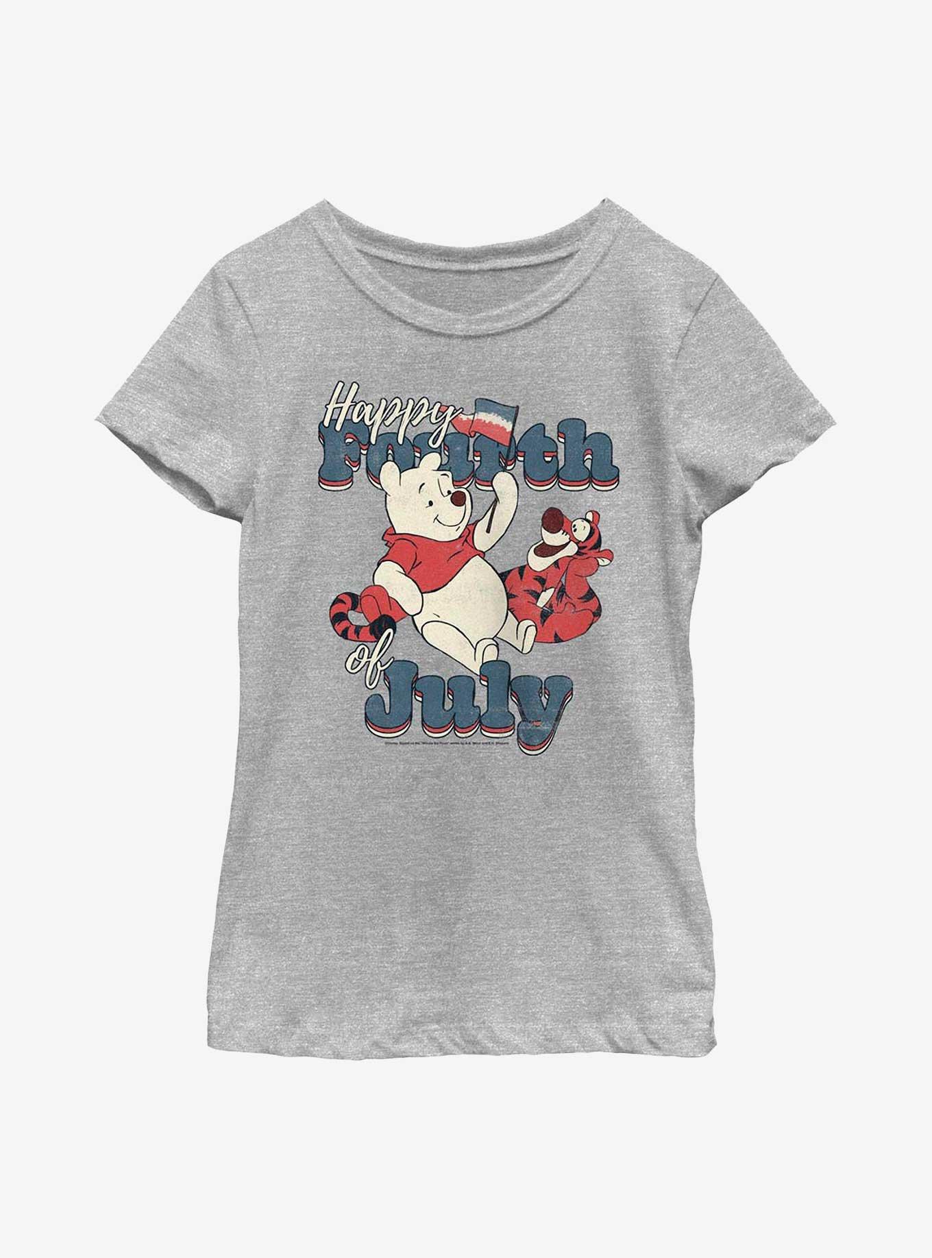 Disney Winnie The Pooh Happy Fourth Of July Youth Girls T-Shirt, , hi-res