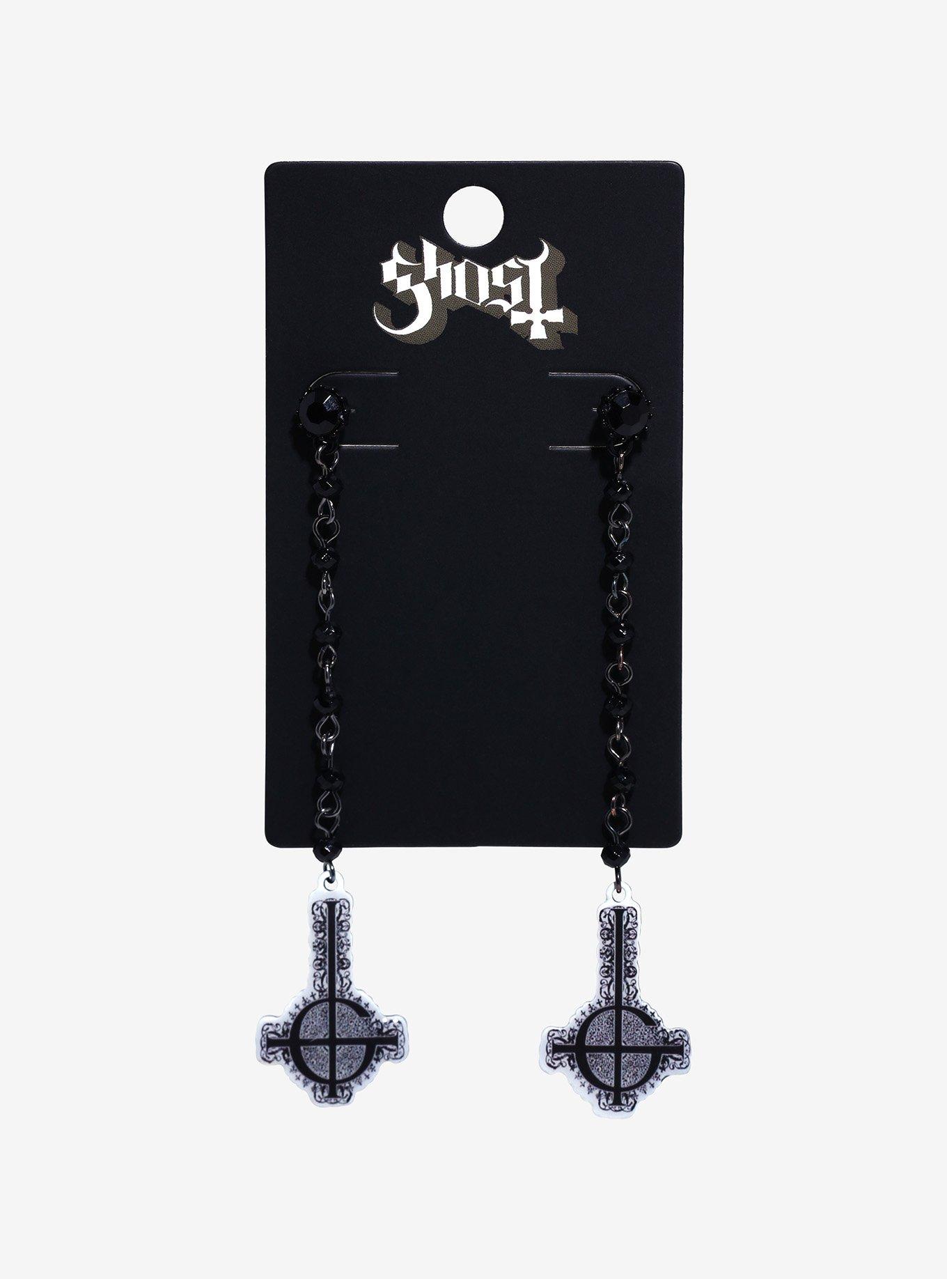 Ghost Grucifix Drop Earrings, , hi-res