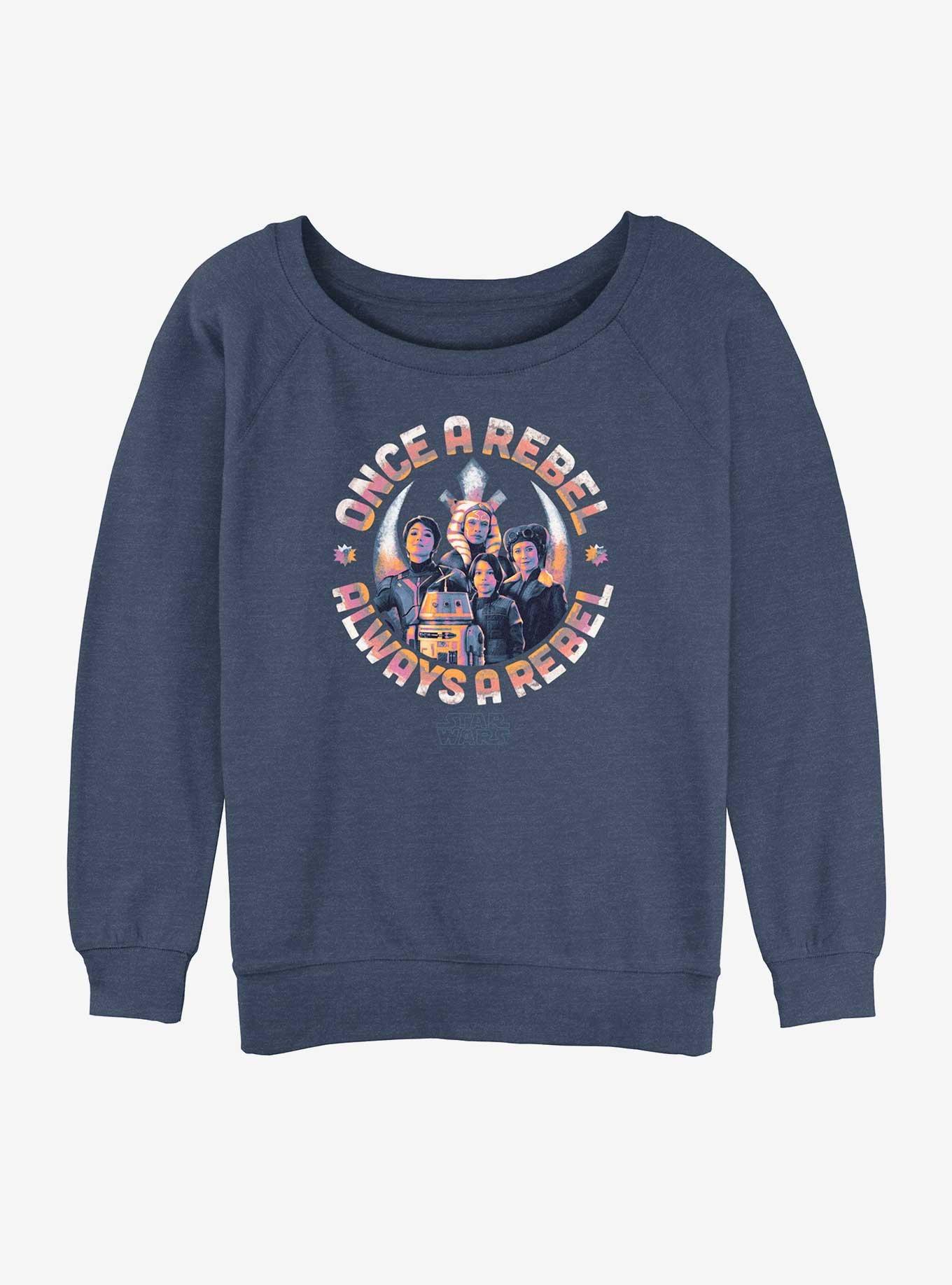 Disney Ahsoka Always A Rebel Girls Slouchy Sweatshirt, , hi-res