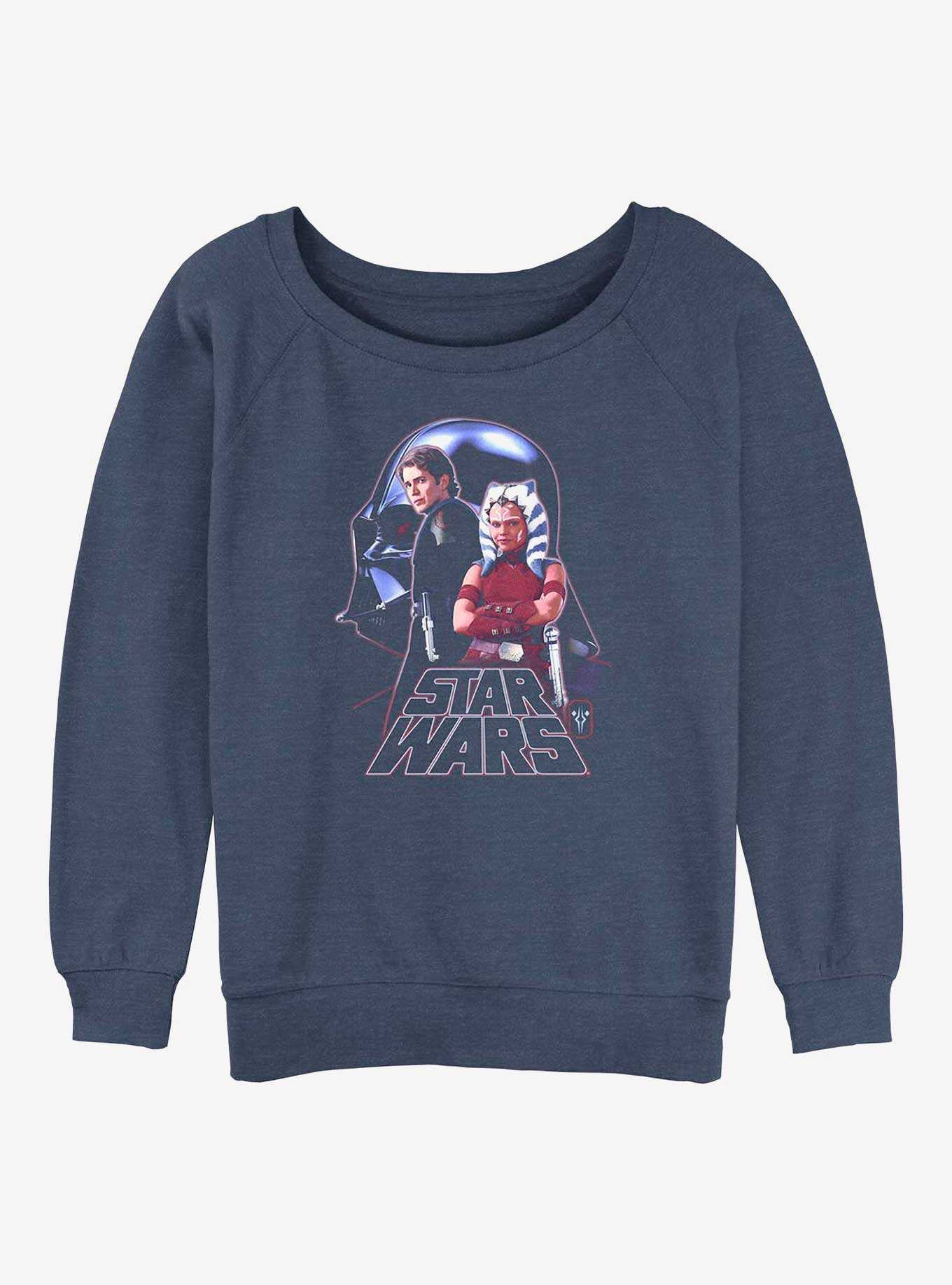 Disney Ahsoka Anakin Skywalker and Young Ahsoka Girls Slouchy Sweatshirt, , hi-res