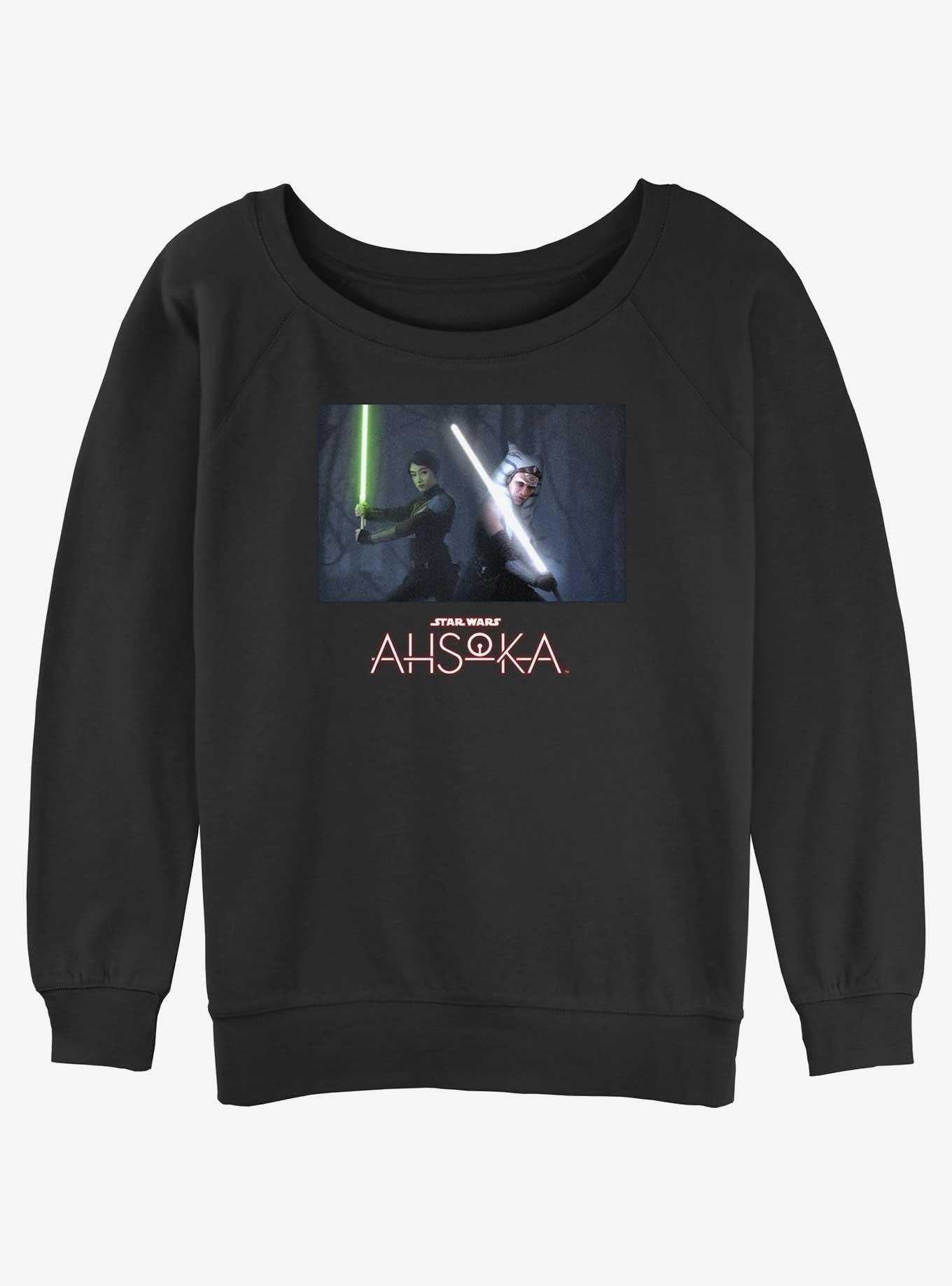Disney Ahsoka Sabine and Ahsoka Lightsaber Stance Girls Slouchy Sweatshirt, , hi-res