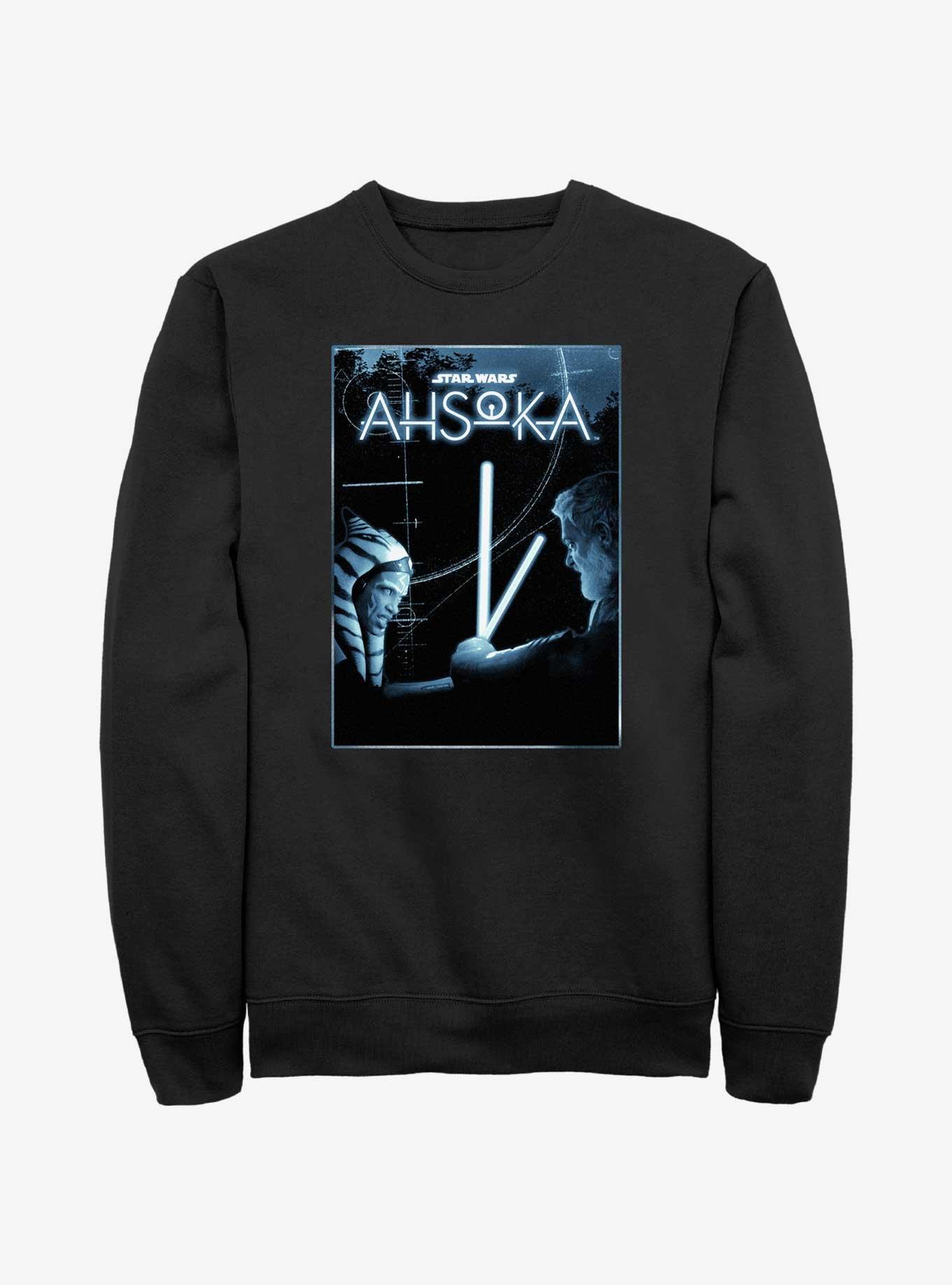Disney Ahsoka vs. Baylan Skoll Lightsaber Battle Poster Sweatshirt Hot Topic Web Exclusive, , hi-res