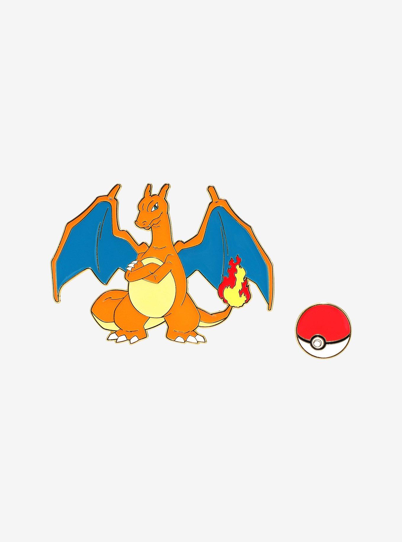 Pok&eacute;mon Charizard and Poke Ball Enamel Pin Set &mdash; BoxLunch Exclusive, , hi-res