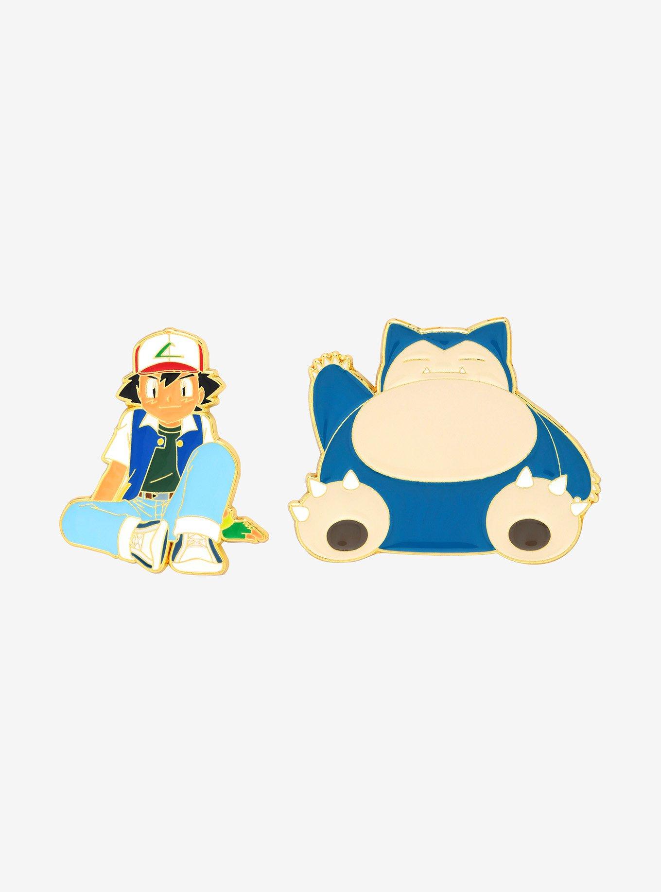 Pok&eacute;mon Ash & Snorlax Enamel Pin Set - BoxLunch Exclusive, , hi-res