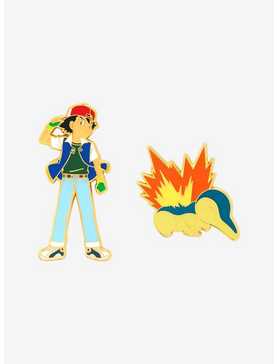 Pokémon Ash & Cyndaquil Enamel Pin Set - BoxLunch Exclusive, , hi-res
