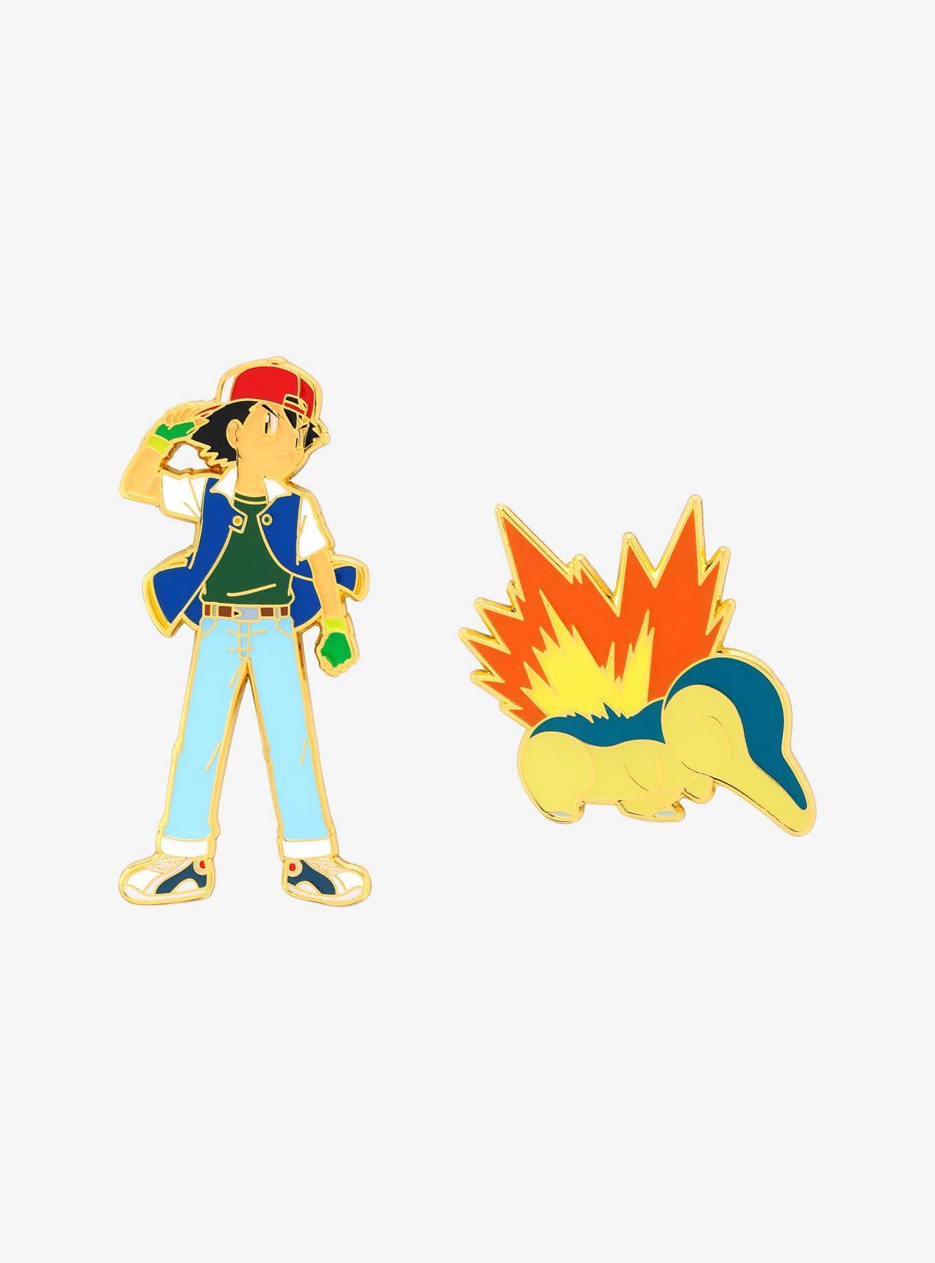 Pokémon Ash & Cyndaquil Enamel Pin Set - BoxLunch Exclusive, , hi-res