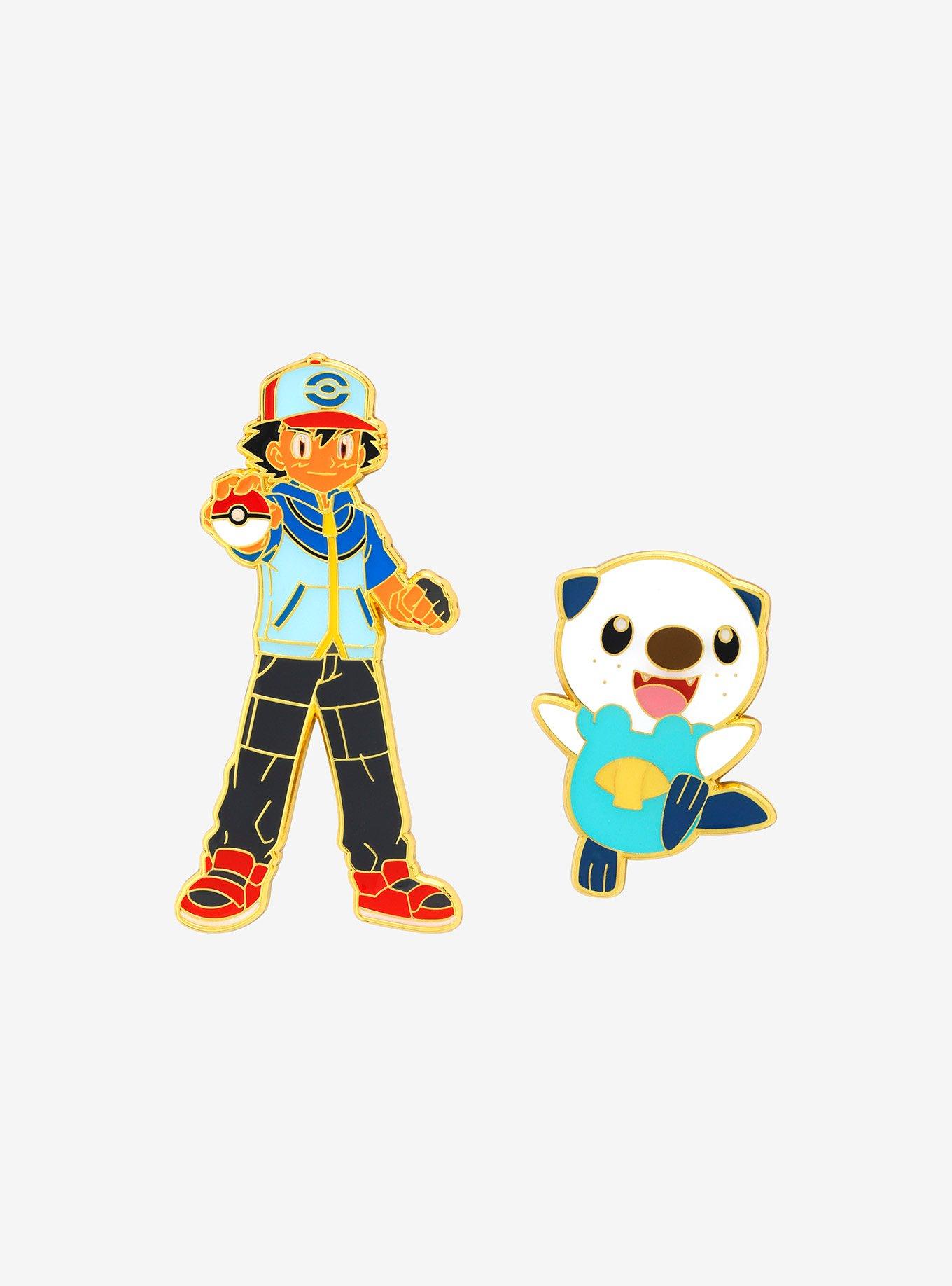 Pok&eacute;mon Ash & Oshawott Enamel Pin Set - BoxLunch Exclusive, , hi-res