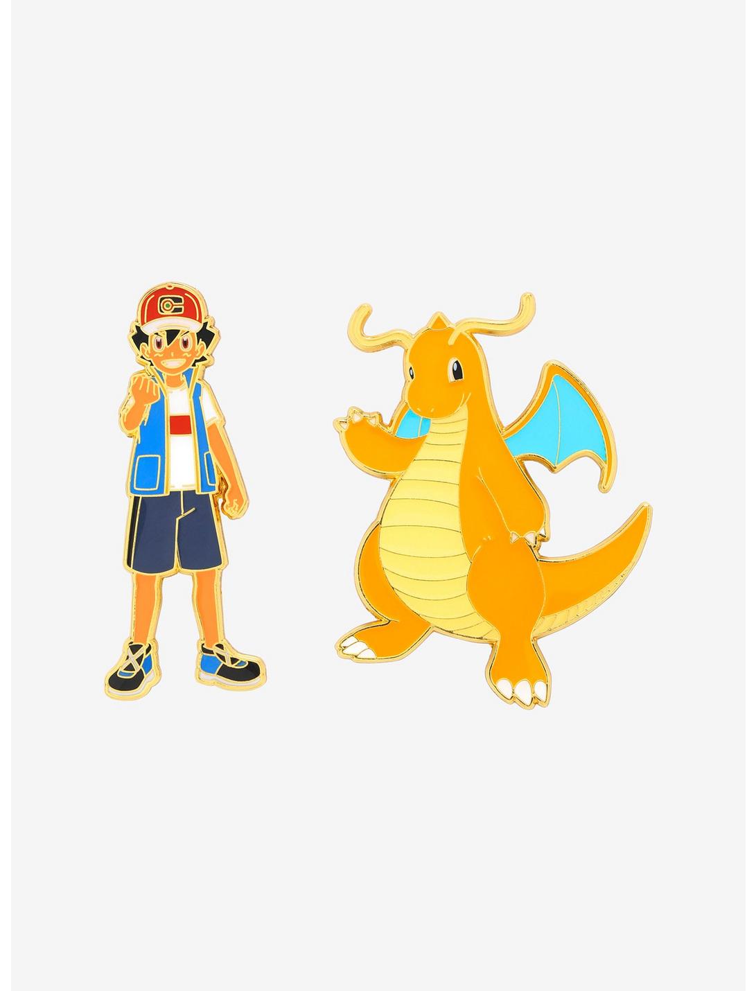 Pokémon Ash & Dragonite Enamel Pin Set - BoxLunch Exclusive, , hi-res