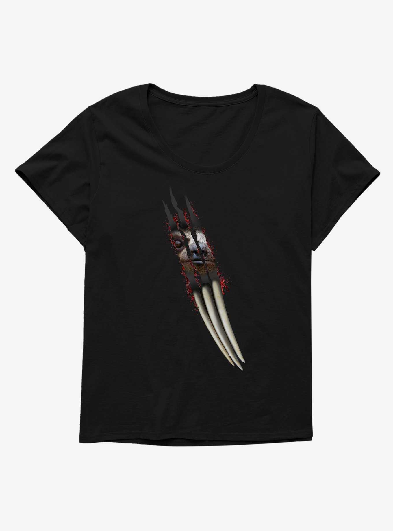 Hot Topic Scary Sloth Claws Girls T-Shirt Plus Size, , hi-res