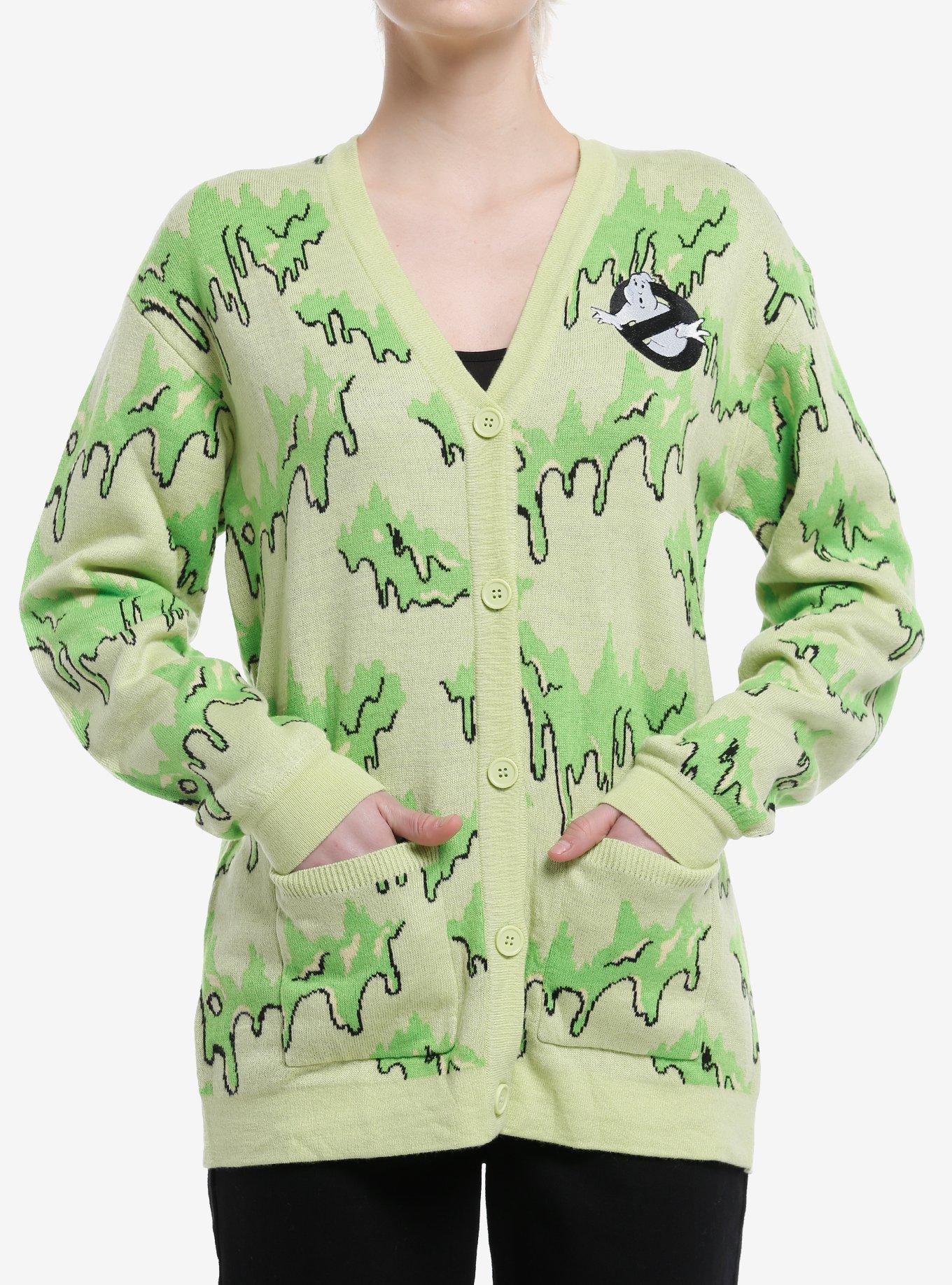 Her Universe Ghostbusters Slimer Glow-In-The-Dark Girls Cardigan