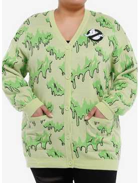 Her Universe Ghostbusters Slimer Glow-In-The-Dark Girls Cardigan Plus Size, , hi-res