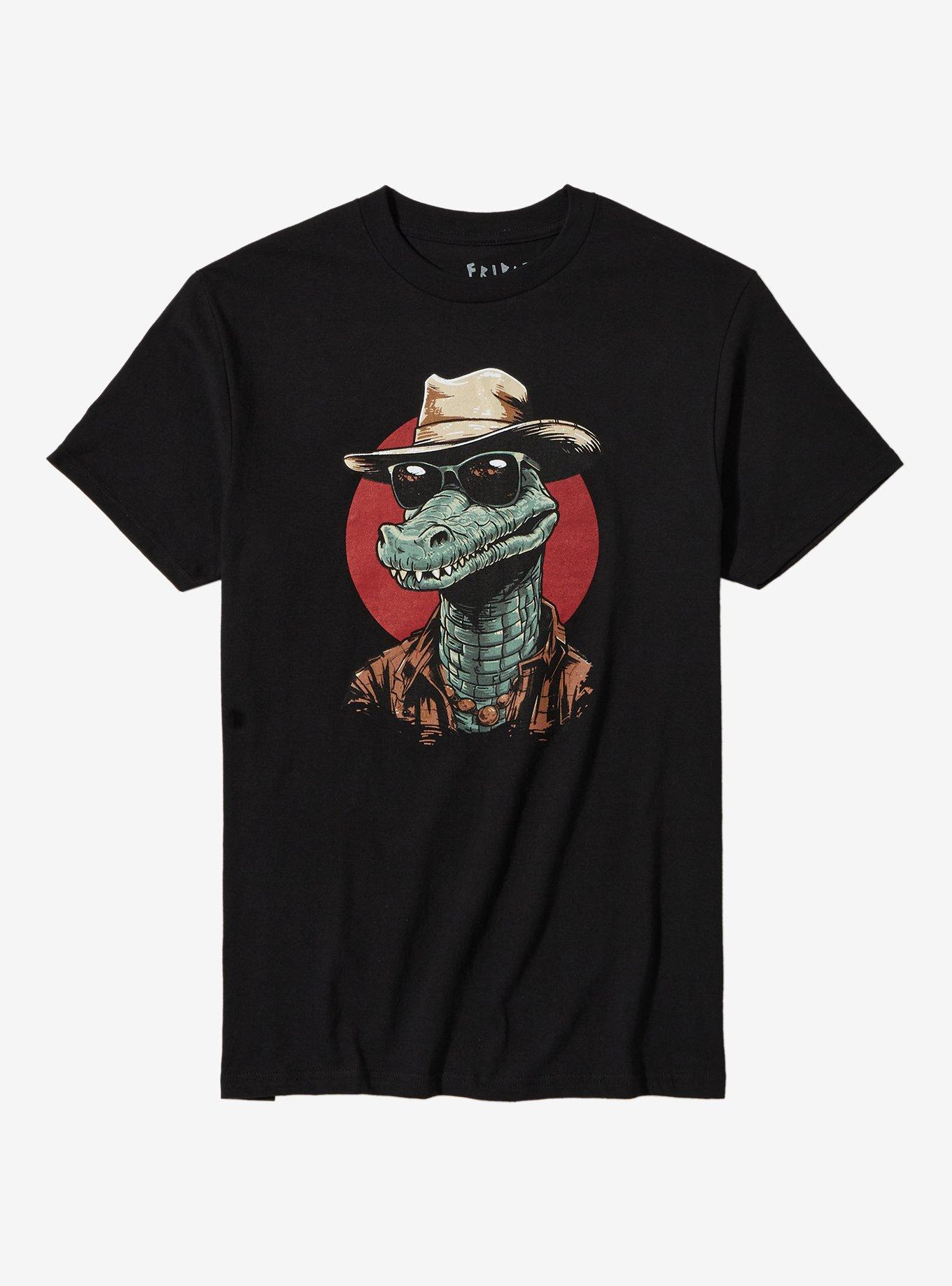 Gator Cowboy Sunglasses T-Shirt By Friday Jr, BLACK, hi-res