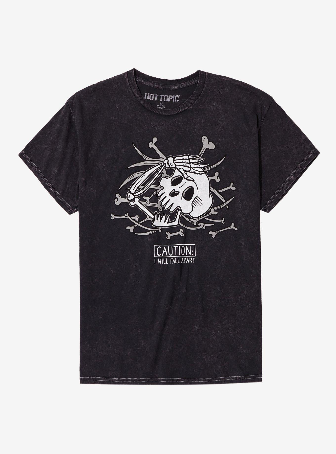 Skeleton Fall Apart Mineral Wash T-Shirt, MULTI, hi-res