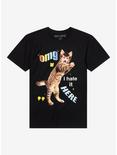OMG I Hate It Here Cat T-Shirt, BLACK, hi-res