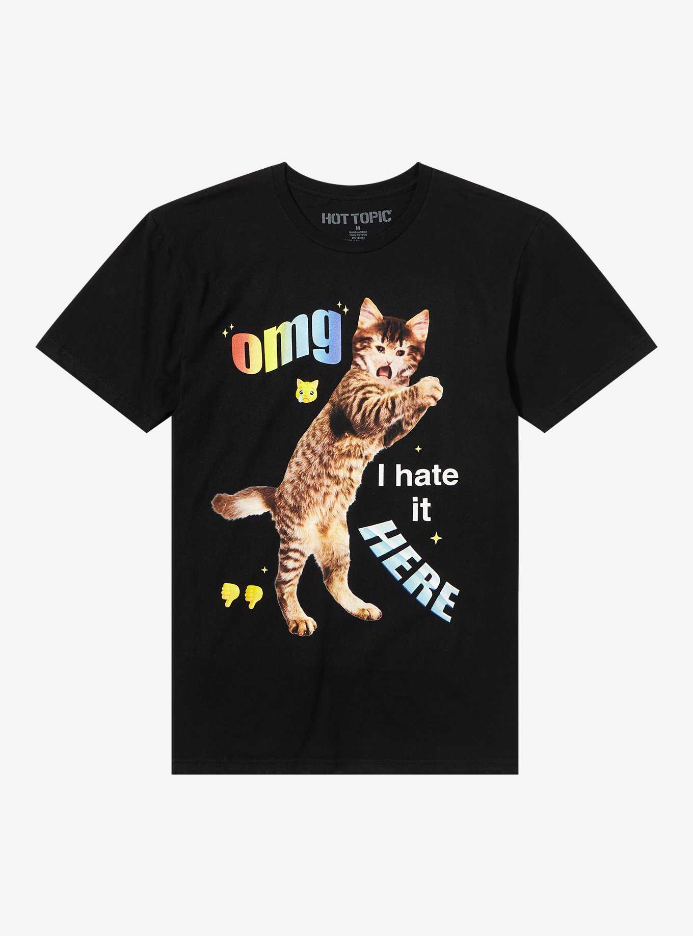 OMG I Hate It Here Cat T-Shirt, , hi-res