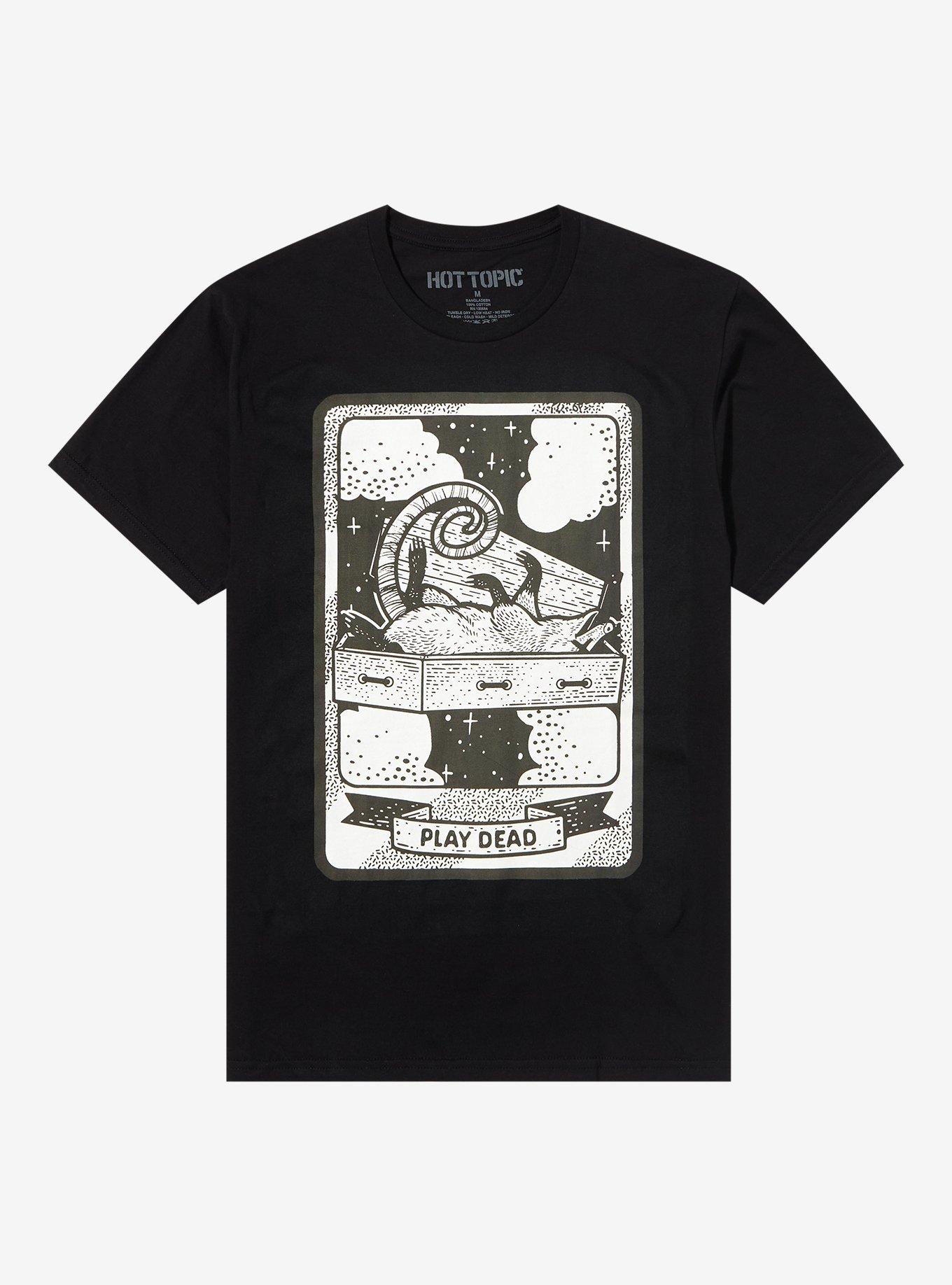 Play Dead Possum Tarot T-Shirt, BLACK, hi-res