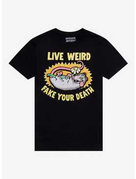 Live Weird Fake Your Death Possum T-Shirt By Murder Apparel, , hi-res