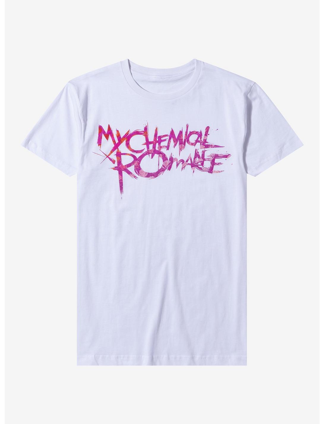 My Chemical Romance Pink Logo Boyfriend Fit Girls T-Shirt, BRIGHT WHITE, hi-res