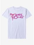My Chemical Romance Pink Logo Boyfriend Fit Girls T-Shirt, BRIGHT WHITE, hi-res