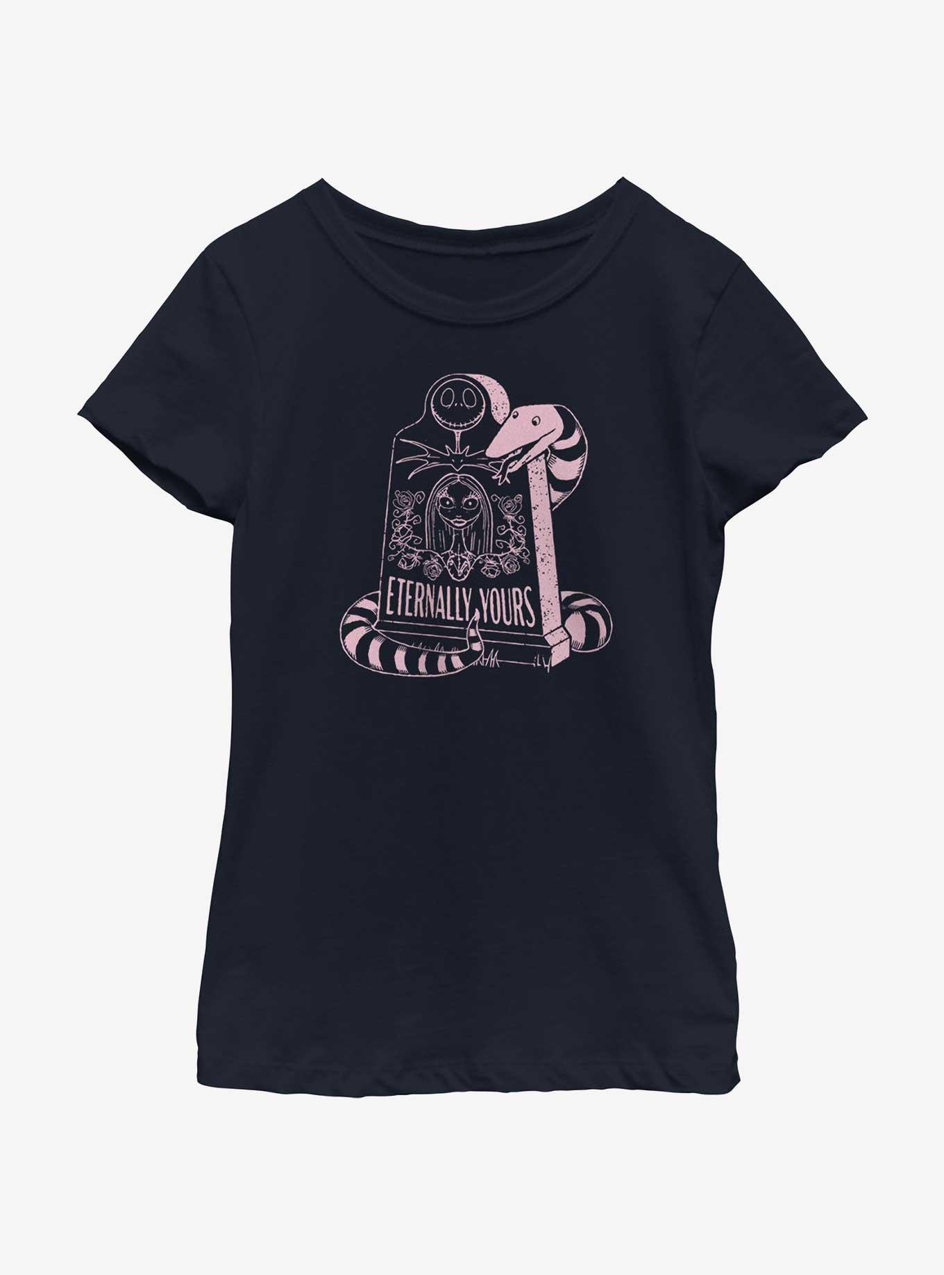 Disney The Nightmare Before Christmas Eternally Yours Youth Girls T-Shirt, NAVY, hi-res