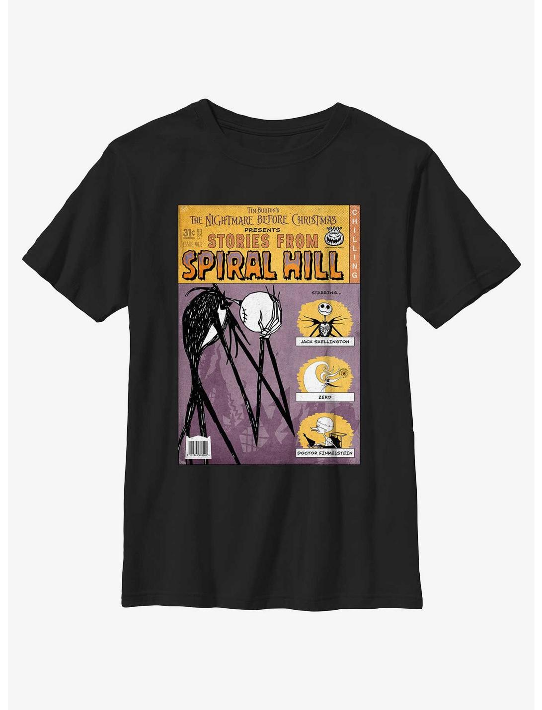 Disney The Nightmare Before Christmas Jack Stories From Spiral Hill Youth T-Shirt, BLACK, hi-res