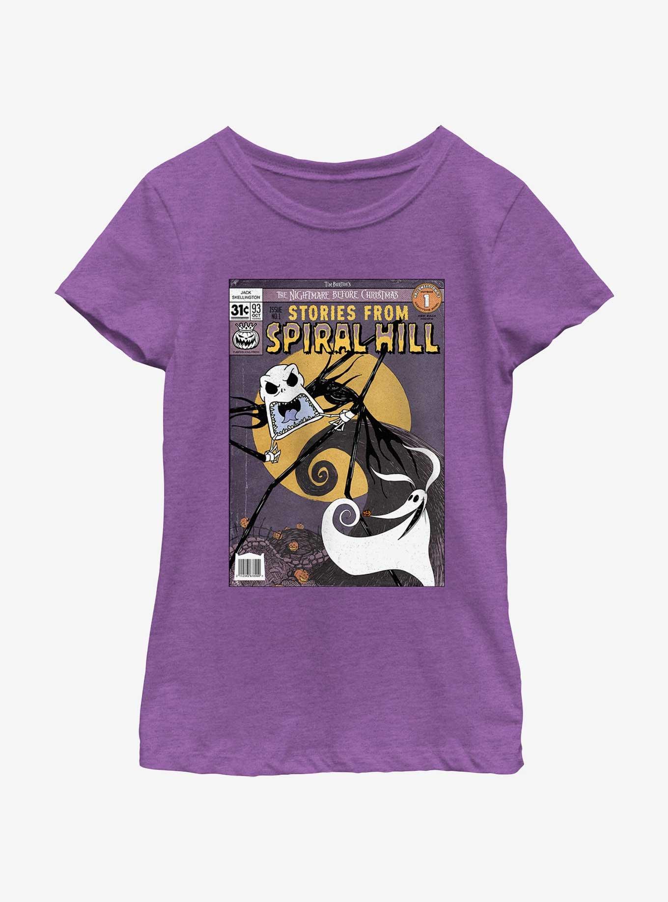 Disney The Nightmare Before Christmas Stories From Spiral Hill Jack and Zero Youth Girls T-Shirt, , hi-res