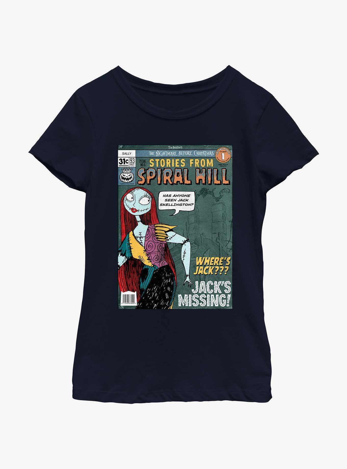 Disney The Nightmare Before Christmas Stories From Spiral Hill Sally Youth Girls T-Shirt, BLACK, hi-res