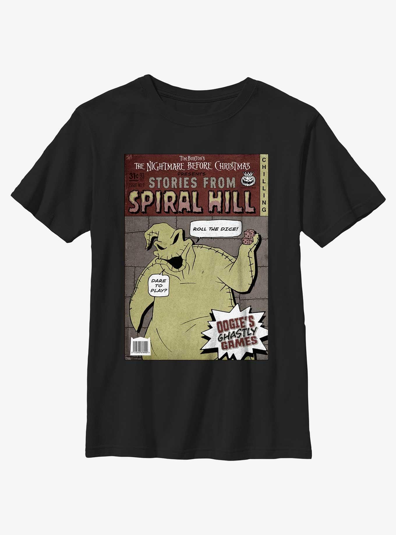 Disney The Nightmare Before Christmas Stories From Spiral Hill Oogie Boogie Youth T-Shirt, BLACK, hi-res