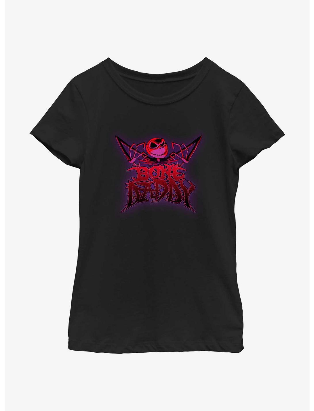 Disney The Nightmare Before Christmas Bone Daddy Jack Skellington Youth Girls T-Shirt, BLACK, hi-res