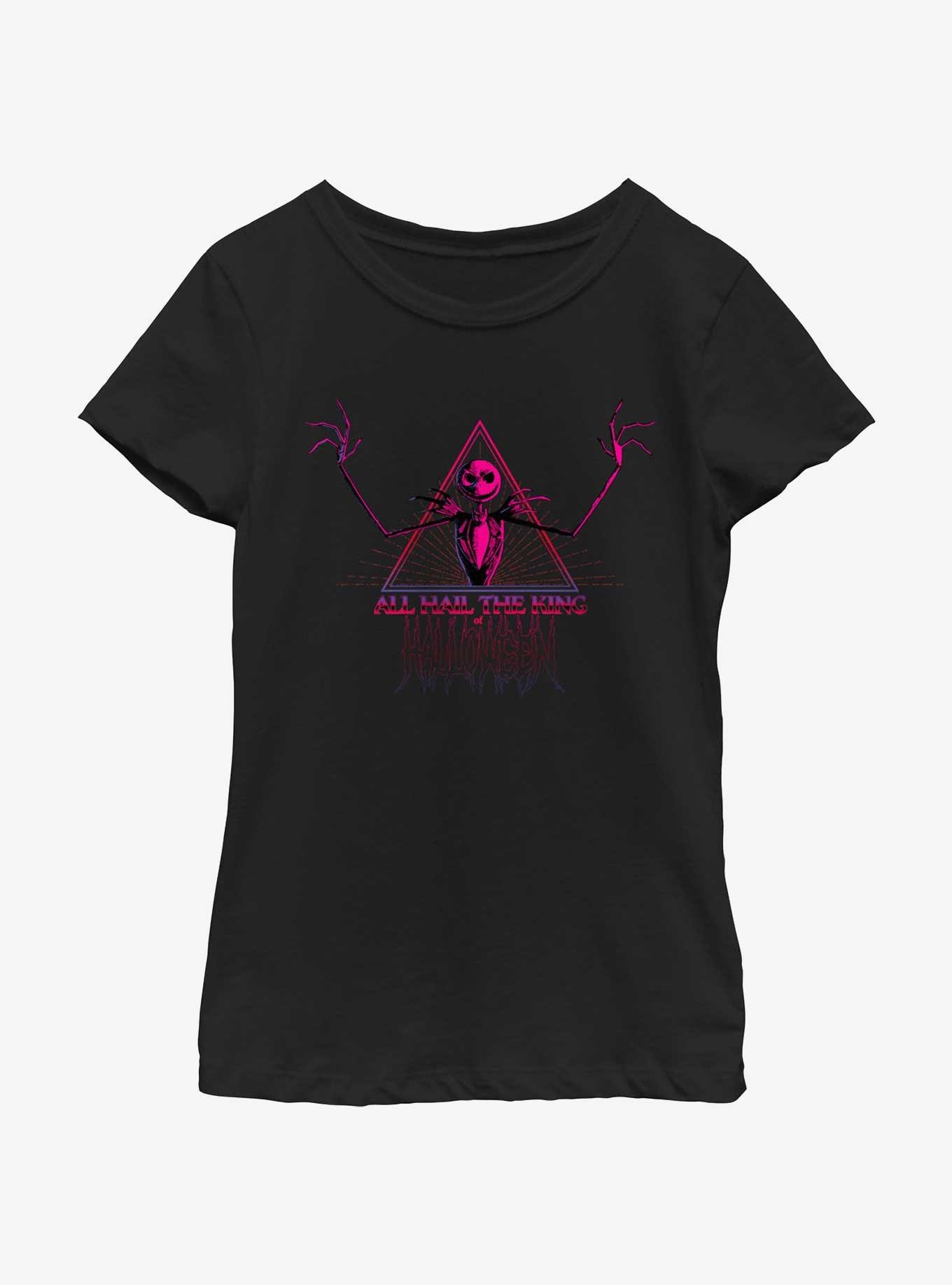Disney The Nightmare Before Christmas King Of Halloween Jack Skellington Youth Girls T-Shirt