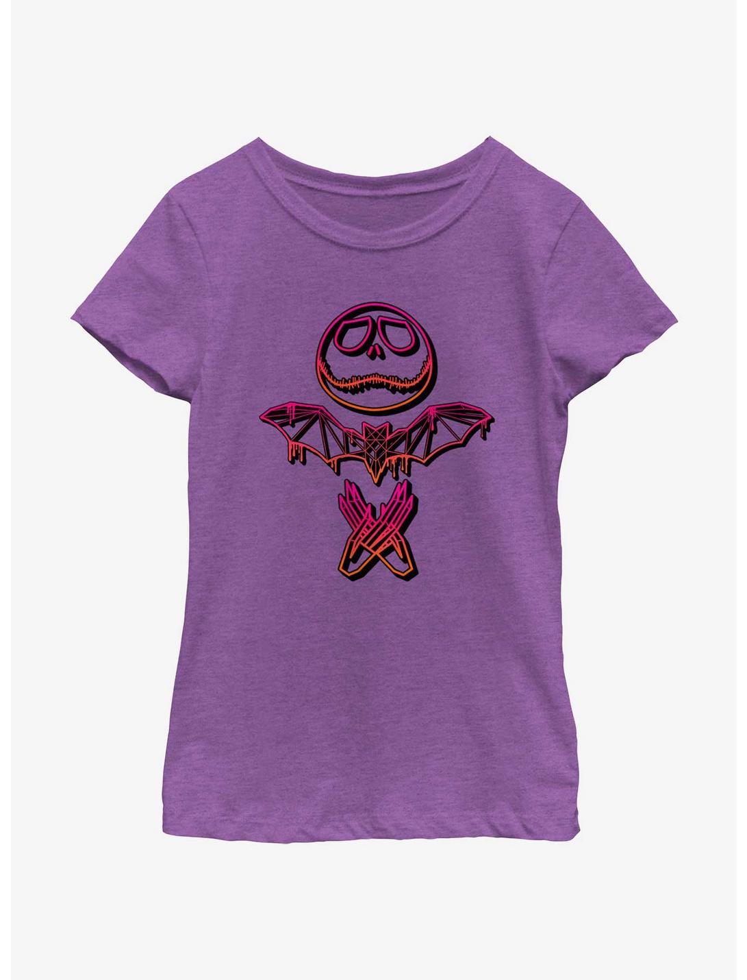 Disney The Nightmare Before Christmas Jack Coffin Youth Girls T-Shirt, PURPLE BERRY, hi-res
