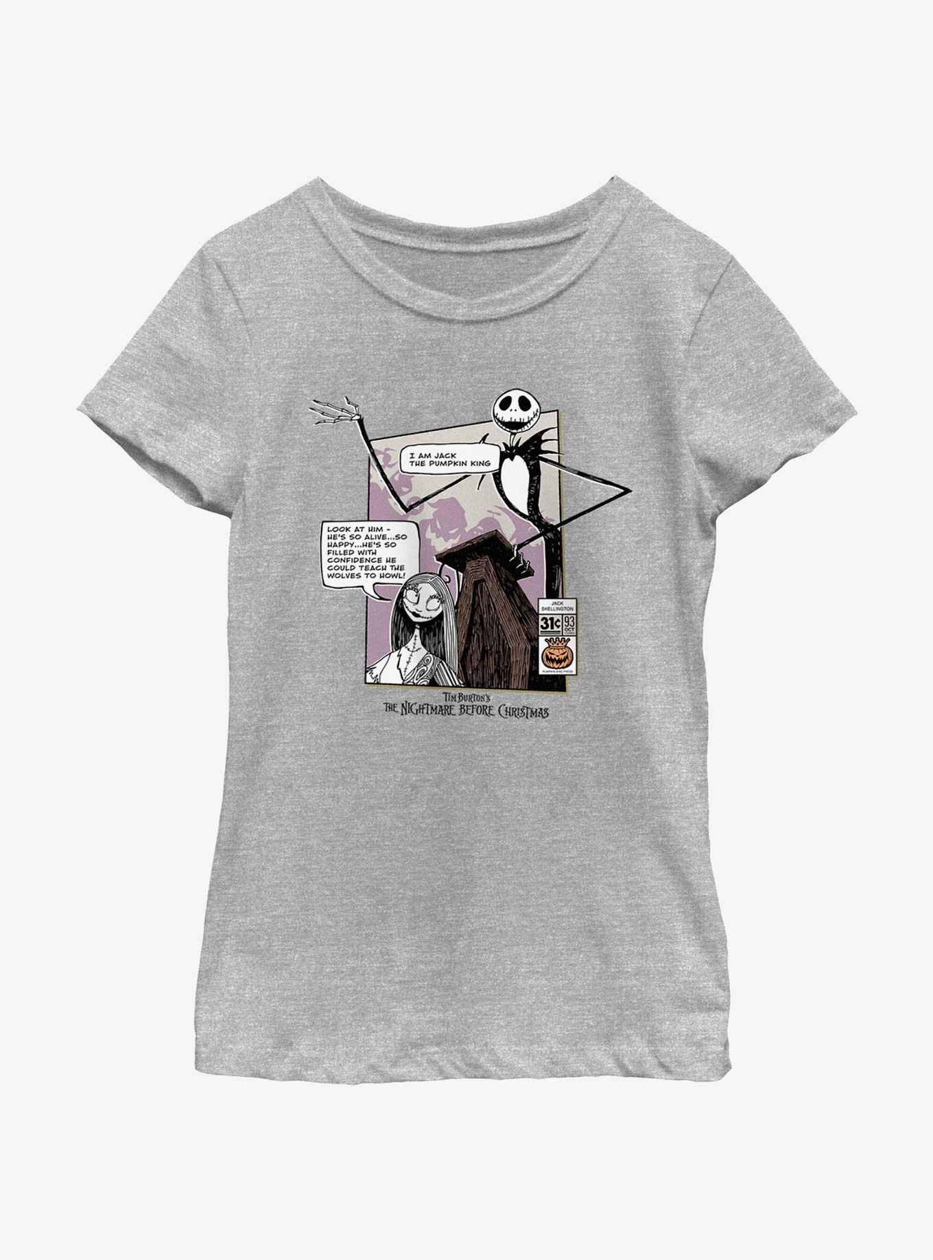 Disney The Nightmare Before Christmas Look At Him The Pumpkin King Youth Girls T-Shirt, ATH HTR, hi-res